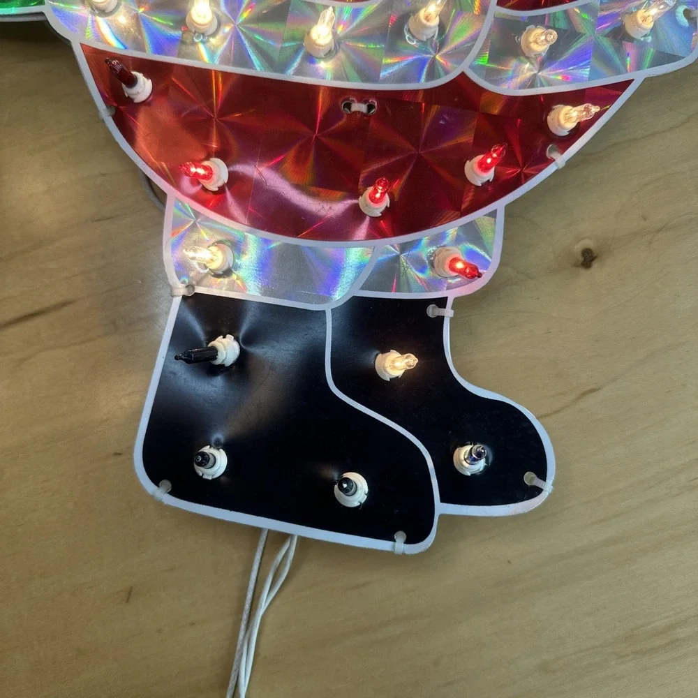 VTG Noma Christmas Expressions 70 Light Holographic Waving‎ Santa 19